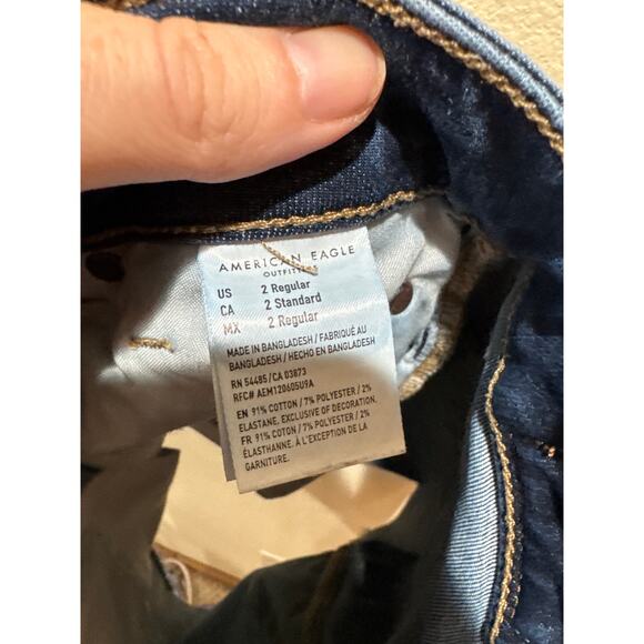 American Eagle High Rise Denim Jean Mini Skirt size 2 extra level stretch - Picture 4 of 5